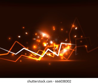 Plantilla de fondo de vector de relámpago neón