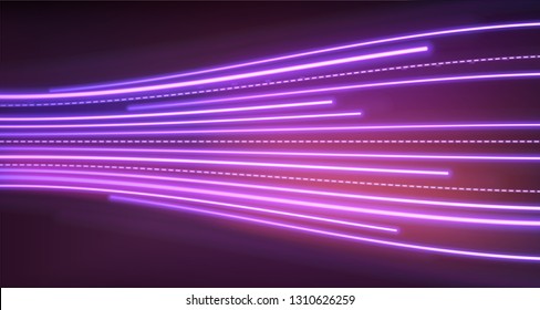 Neon lights background. Abstract psychedelic glowing lines. Digital concept for your design