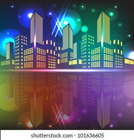 NEON LIGHTS OF CITY