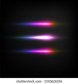 Neon lights concept for your design. Abstract dynamic light visualization