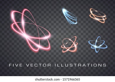 Neon lights concept for your design. Abstract dynamic light visualization