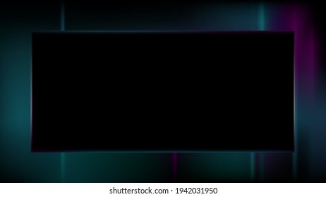 Neon lights glow abstract background. Blue and pink red rays vector. Tech style futuristic backdrop. Graphic illustration