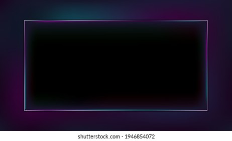 Neon lights glow abstract background. Blue and pink red rays. vector. Tech style futuristic backdrop. Graphic illustration