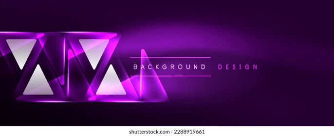 Neon lights hacking geometric background, virtual reality or artificial intelligence concept, cyberpunk geometric template for wallpaper, banner, presentation, background