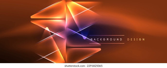 Neon lights hacking geometric background, virtual reality or artificial intelligence concept, cyberpunk geometric template for wallpaper, banner, presentation, background
