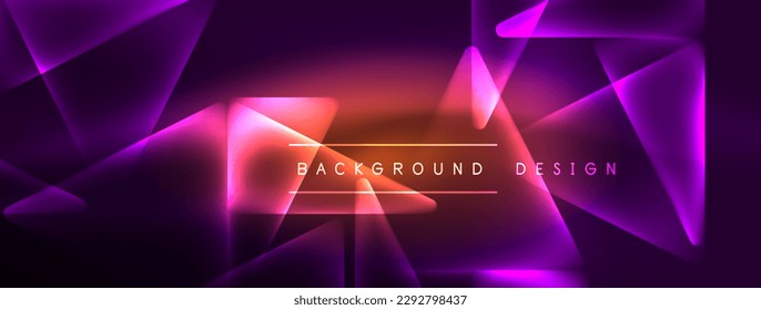 Neon lights hacking geometric background, virtual reality or artificial intelligence concept, cyberpunk geometric template for wallpaper, banner, presentation, background