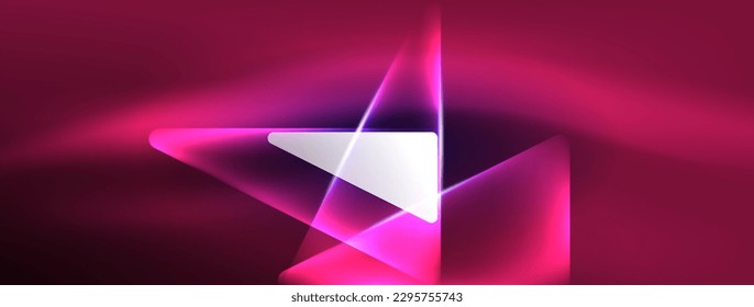Neon lights hacking geometric background, virtual reality or artificial intelligence concept, cyberpunk geometric template for wallpaper, banner, presentation, background