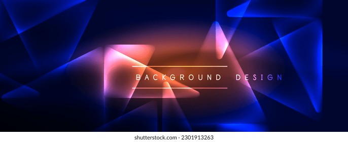 Neon lights hacking geometric background, virtual reality or artificial intelligence concept, cyberpunk geometric template for wallpaper, banner, presentation, background
