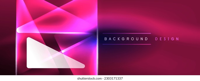 Neon lights hacking geometric background, virtual reality or artificial intelligence concept, cyberpunk geometric template for wallpaper, banner, presentation, background