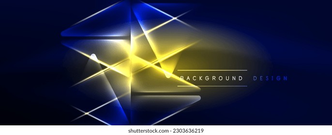 Neon lights hacking geometric background, virtual reality or artificial intelligence concept, cyberpunk geometric template for wallpaper, banner, presentation, background