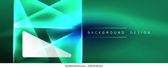 Neonleuchten, geometrischer Hintergrund, Konzept der virtuellen Realität oder der künstlichen Intelligenz, zyberpunk-geometrische Vorlage für Tapeten, Banner, Präsentation, Hintergrund