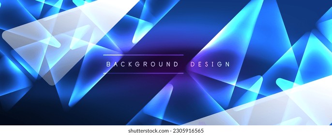 Neon lights hacking geometric background, virtual reality or artificial intelligence concept, cyberpunk geometric template for wallpaper, banner, presentation, background