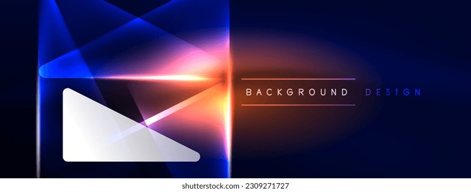 Neon lights hacking geometric background, virtual reality or artificial intelligence concept, cyberpunk geometric template for wallpaper, banner, presentation, background