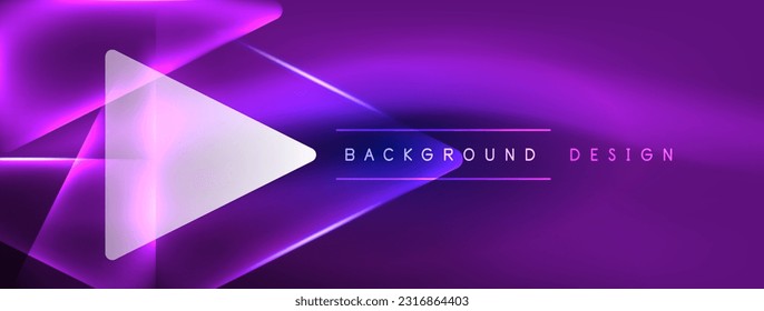 Neon lights hacking geometric background, virtual reality or artificial intelligence concept, cyberpunk geometric template for wallpaper, banner, presentation, background