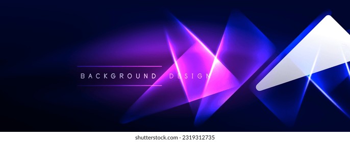 Neon lights hacking geometric background, virtual reality or artificial intelligence concept, cyberpunk geometric template for wallpaper, banner, presentation, background