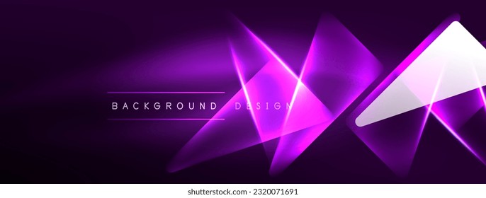Neon lights hacking geometric background, virtual reality or artificial intelligence concept, cyberpunk geometric template for wallpaper, banner, presentation, background