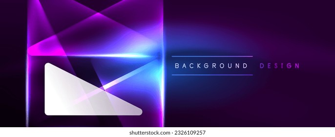 Neon lights hacking geometric background, virtual reality or artificial intelligence concept, cyberpunk geometric template for wallpaper, banner, presentation, background