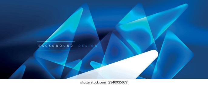 Neonleuchten, geometrischer Hintergrund, Konzept der virtuellen Realität oder der künstlichen Intelligenz, zyberpunk-geometrische Vorlage für Tapeten, Banner, Präsentation, Hintergrund