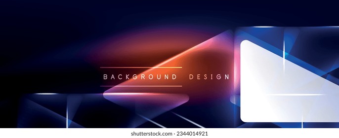 Neon lights hacking geometric background, virtual reality or artificial intelligence concept, cyberpunk geometric template for wallpaper, banner, presentation, background