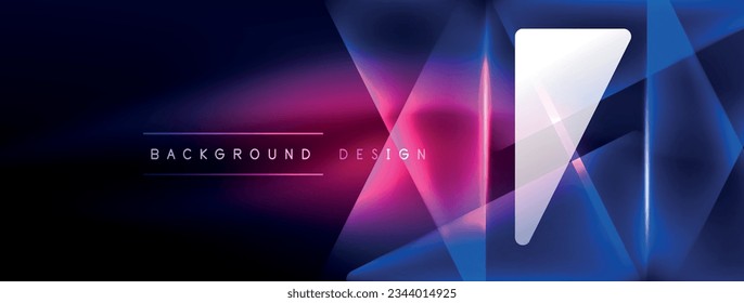 Neon lights hacking geometric background, virtual reality or artificial intelligence concept, cyberpunk geometric template for wallpaper, banner, presentation, background