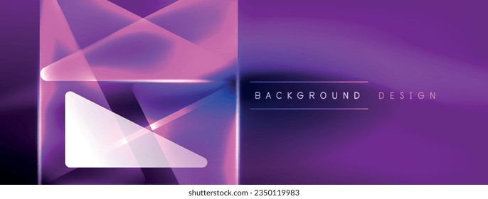 Neon lights hacking geometric background, virtual reality or artificial intelligence concept, cyberpunk geometric template for wallpaper, banner, presentation, background