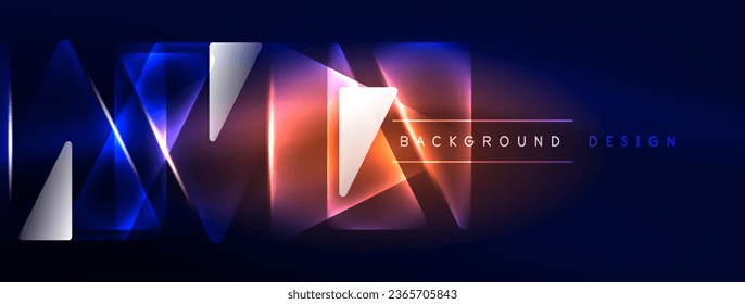 Neon lights hacking geometric background, virtual reality or artificial intelligence concept, cyberpunk geometric template for wallpaper, banner, presentation, background