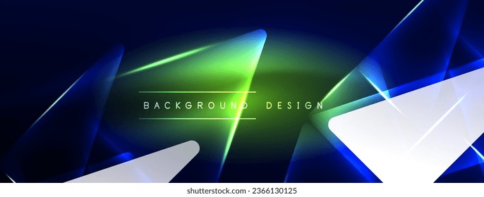 Neon lights hacking geometric background, virtual reality or artificial intelligence concept, cyberpunk geometric template for wallpaper, banner, presentation, background