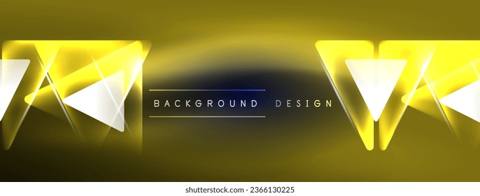 Neonleuchten, geometrischer Hintergrund, Konzept der virtuellen Realität oder der künstlichen Intelligenz, zyberpunk-geometrische Vorlage für Tapeten, Banner, Präsentation, Hintergrund