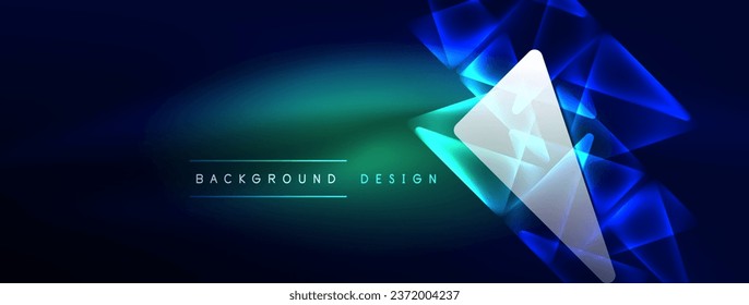 Neon lights hacking geometric background, virtual reality or artificial intelligence concept, cyberpunk geometric template for wallpaper, banner, presentation, background