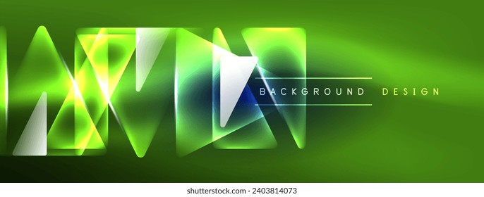 Neon lights hacking geometric background, virtual reality or artificial intelligence concept, cyberpunk geometric template for wallpaper, banner, presentation, background