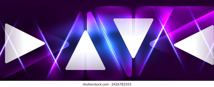Neon Lichter Hacking geometrischer Hintergrund, Virtual Reality oder künstliche Intelligenz Konzept, Cyberpunk geometrische Vorlage für Tapete, Banner, Präsentation, Hintergrund
