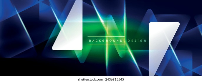 Neon lights hacking geometric background, virtual reality or artificial intelligence concept, cyberpunk geometric template for wallpaper, banner, presentation, background