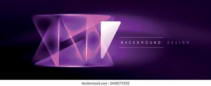 Neon lights hacking geometric background, virtual reality or artificial intelligence concept, cyberpunk geometric template for wallpaper, banner, presentation, background