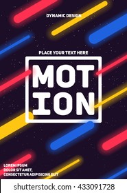 Cartel de movimiento de luces de neón.