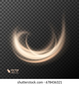 Neon lights on transparent background. Vector light effect