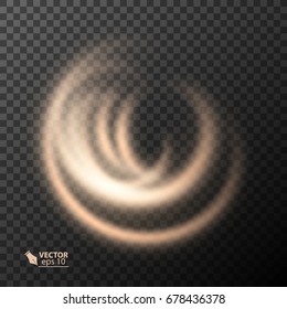 Neon lights on transparent background. Vector light effect
