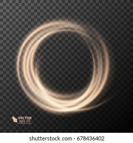 Neon lights on transparent background. Vector light effect