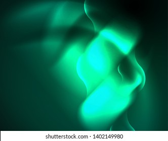 Neon lights vector abstract background, modern design template