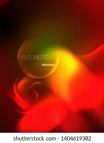Fondo abstracto del vector de luces de neón, plantilla de diseño moderno