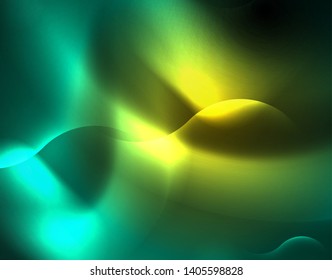 Neon lights vector abstract background, modern design template