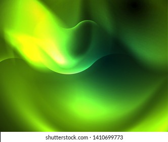 Neon lights vector abstract background, modern design template