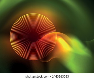 Neon luzes vetor abstrato fundo, modelo de design moderno