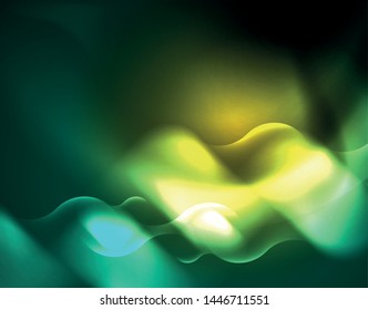 Neon lights vector abstract background, modern design template
