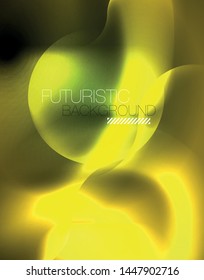 Neon lights vector abstract background, modern design template