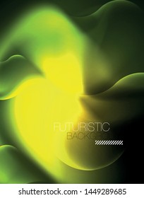 Neon lights vector abstract background, modern design template