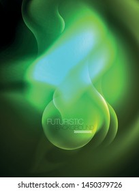 Neon lights vector abstract background, modern design template