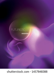Neon lights vector abstract background, modern design template