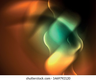 Neon lights vector abstract background, modern design template