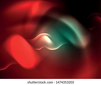 Neon lights vector abstract background, modern design template