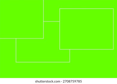 Fundo verde limão neon com quadrados geométricos brancos. Modelo gráfico vibrante ideal para mídias sociais ou apresentações